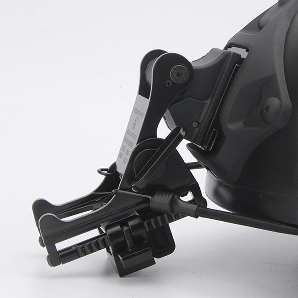 Black Tactical NVG Helmet Rhino Mount Bracket for PSV-7 or PSV-14 Night Vision