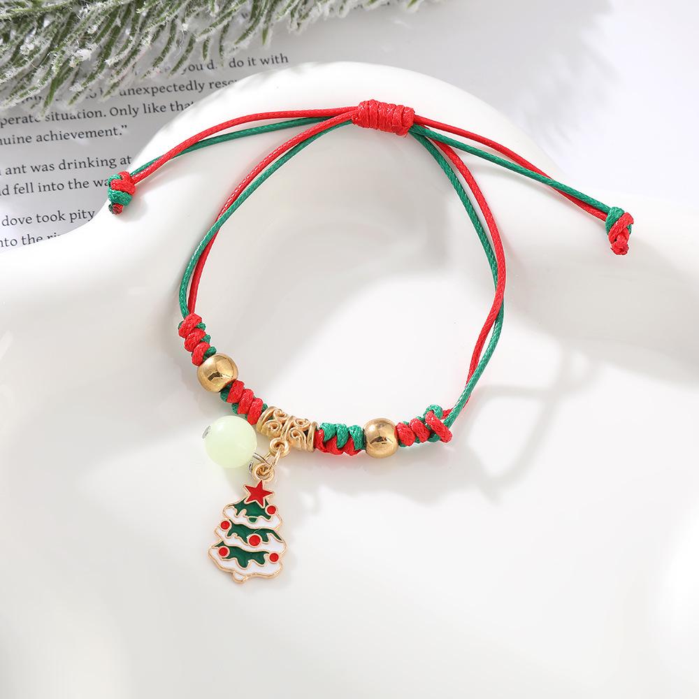Luminous Christmas Snowflake and Santa Claus Women's Bracelet - Perfect Holiday Gift