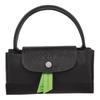 Longchamp Le Pliage Green 23 Short Handle Zipper Closure Recycled Canvas Dumpling Tote Bag Small Women Tote Bags Black 1621919001
