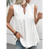 Fashionable Women's Lace Casual Sleeveless Polka Dot Top