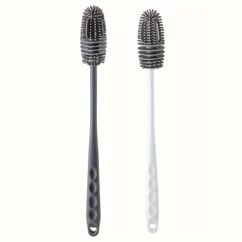 Silicone Cup Brush Milk Bottle Cleaning Brush Long Handle Water Bottles Cleaner Glass Cup Cleaning Brush Kitchen Cleaning Tools
