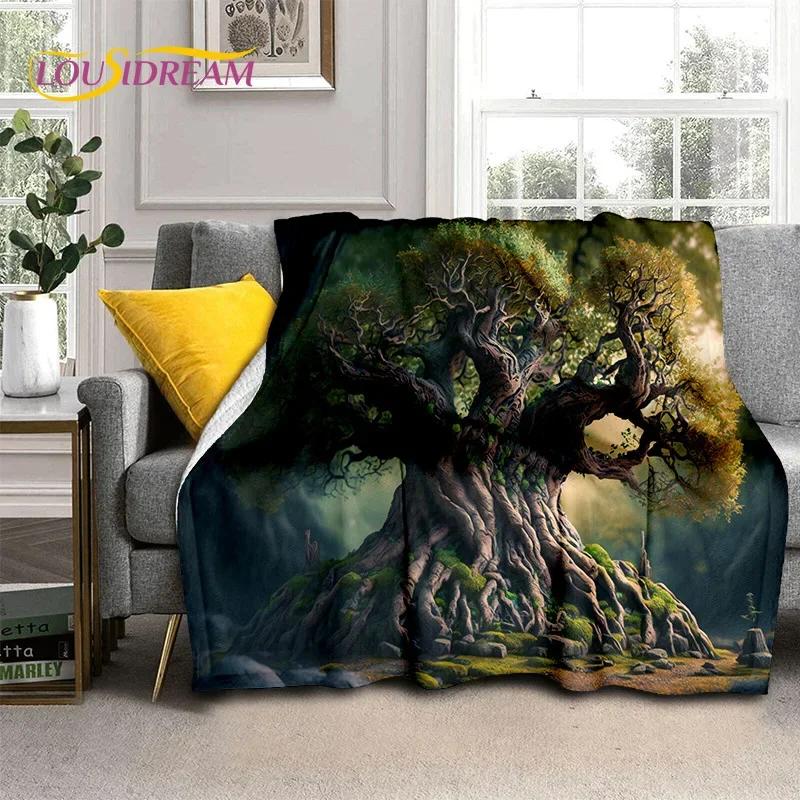 Tree of Life Nature Viking Yggdrasil Norse Soft Flannel Blankets,Throw Blanket Comfortable Blanket for Picnic Beds Home Bedroom