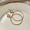 Orecchini a Clip Cerchio Grande Rotondo Non Forati per Donna Minimalisti Grande Geometrico Ear Cuff Orecchini Festa Gioielli in Metallo