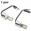 2Pcs H3 LED Fog Light Bulb Conversion Kit Super Bright Yellow DRL Lamp 3000K 80W