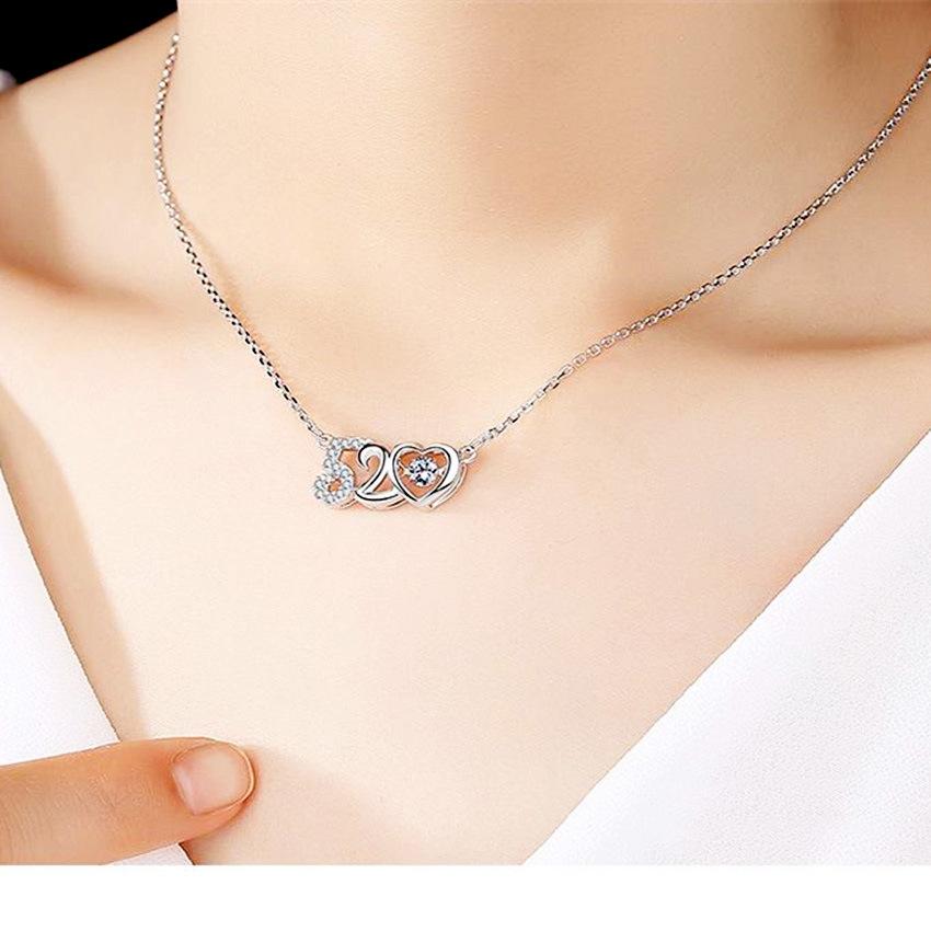 

Love Pendant Confession Gift Short Collarbone Chain I Love You Number 520 Necklace