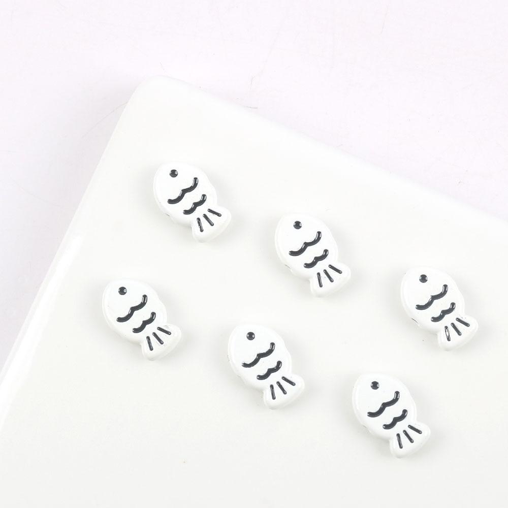 

Капающий сплав цвет милое печенье большая рыба свободные бусины DIY сквозное отверстие бисерный браслет ожерелье аксессуары для волос аксессуары 5 pieces