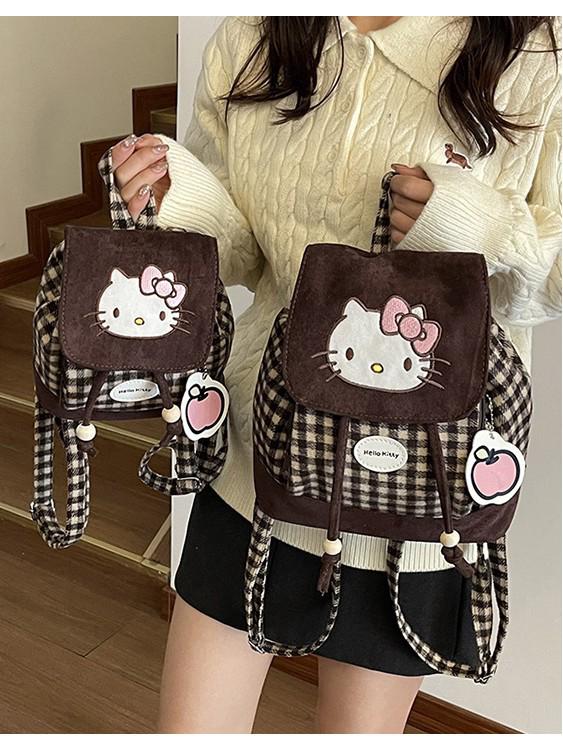 Japanese-Style Cute Kitten Mini Backpack - Autumn/Winter Fashion for Girls