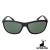 Captain Stag Sunglasses with Plastic Men's Case, Frame, Black, CS-012-2-EH-72