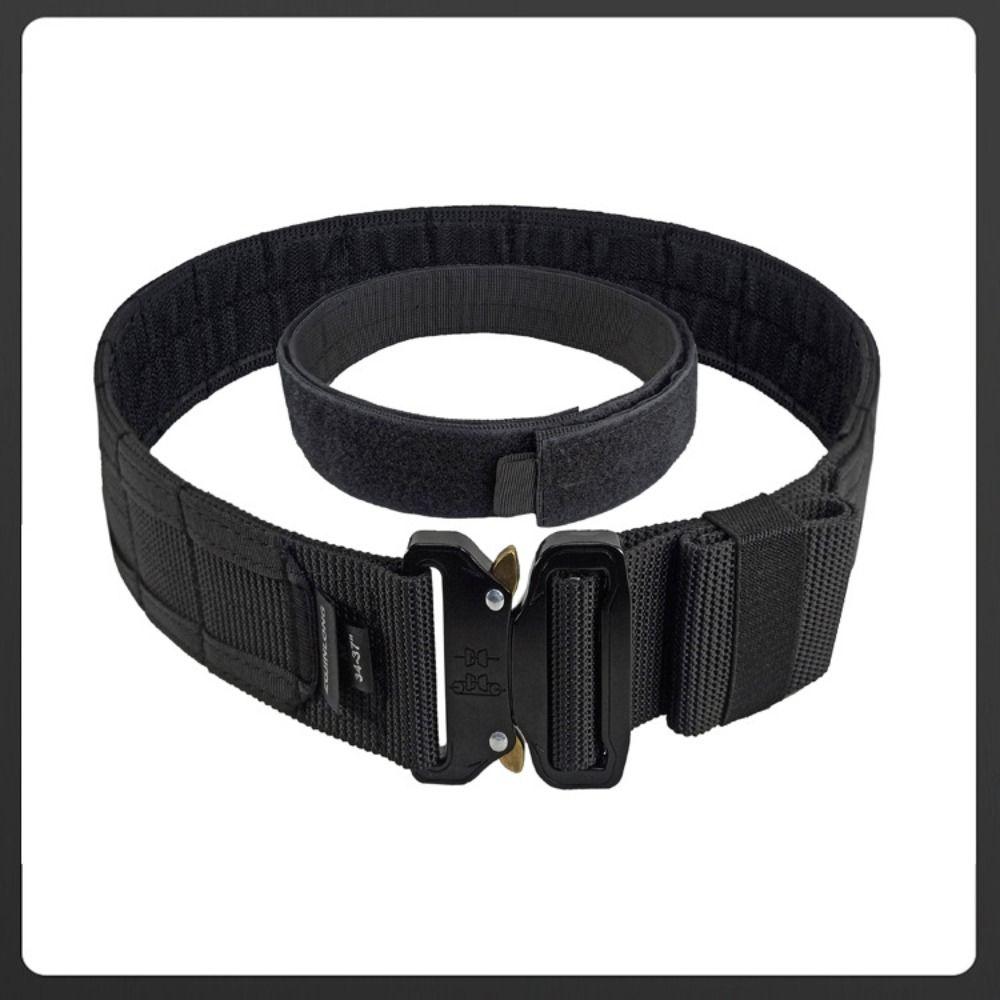 Adjustable Men's Training Belt Metal Buckle Outdoor Waist Bands Casual Nylon Braided Belt