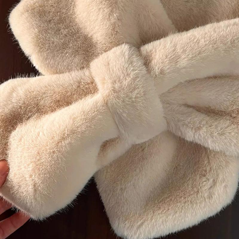 Women's Winter Cute Fox Ear Warm Plush Hat Cycling Cold Resistant Ear Protection Hat Scarf Integrated