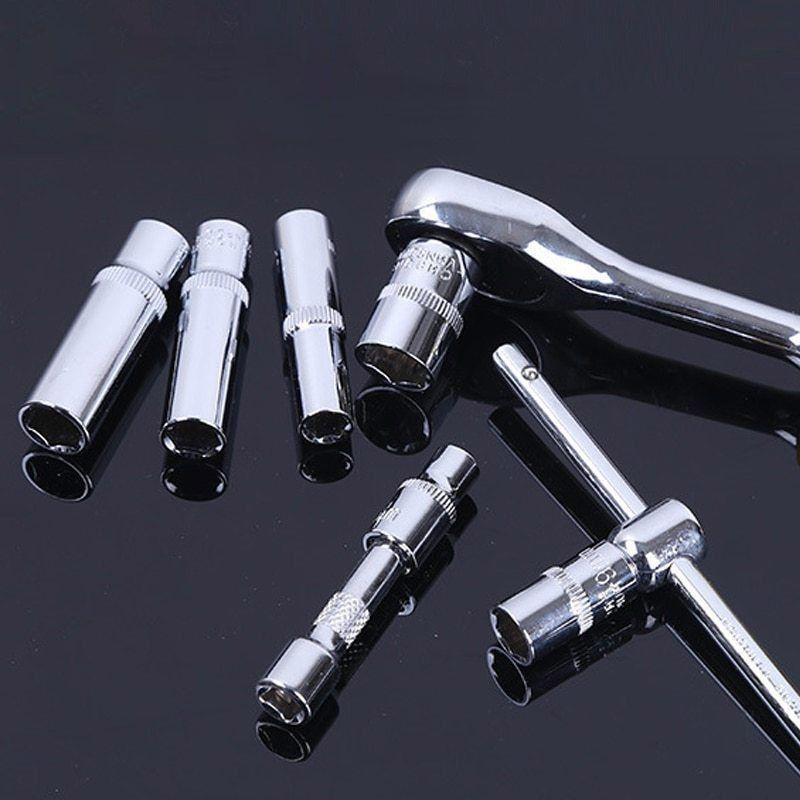 Premium Hex Drive Part 1/4" Drive Socket Set Long Deep 4-14 Mm Snap On Screwdriver