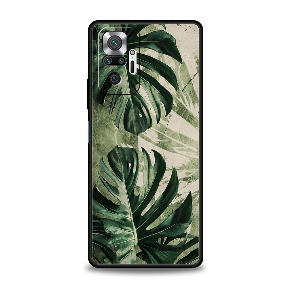 Leaves Monstera Green Phone Case For Xiaomi Redmi Note 14 13 12 Pro Plus 5G 9S 9 10 11 4G 14C 13C 12C 10C 9C 9A Soft Cover