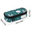 Pencil Pouch Organized Storage Secure Zipper Closure 300D Polyester with Main Compartment Mesh Pocket and Pen Slots for Students