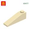 92Pcs/lot Slope 18°4x1 Roof Block Moc Hue Accessories Works With 60477 Brick DIY Children's Plaything Assembly Components