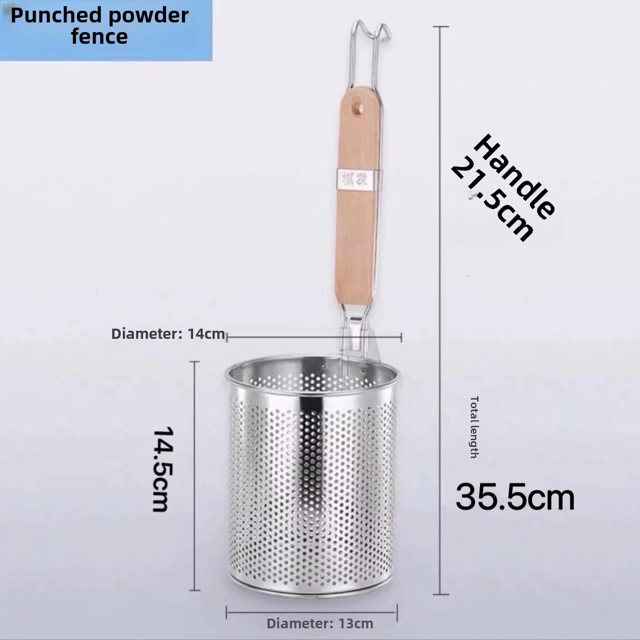 

Thickened Stainless Steel Funnel Kitchen Gadgets Multifunctional Vegetables Mesh Sieve Spoon Wooden Handle Pasta Basket Strainer