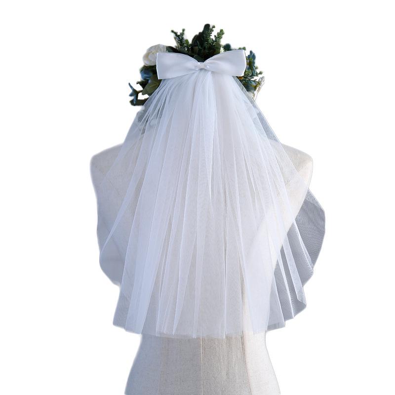 Children's Bridal Veil with Bow Headpiece - Princess Hair Accessory for Wedding Dress or Gown