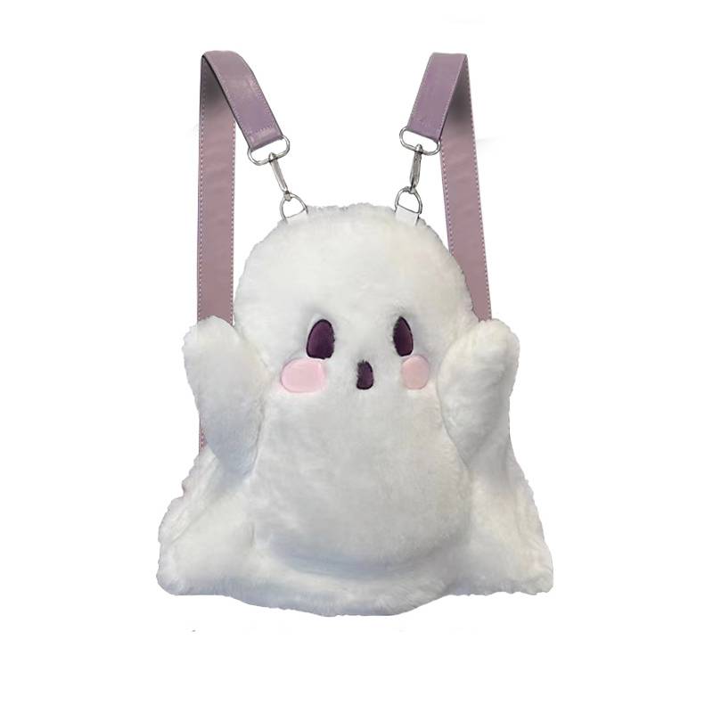 

Ghost Cartoon Little Backpack Plush Shoulder Bag Children Girls Gifts Birthday
