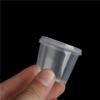 100Pcs Small Plastic Disposable Sauce Cups Food Storage Clear Package Box&Lid