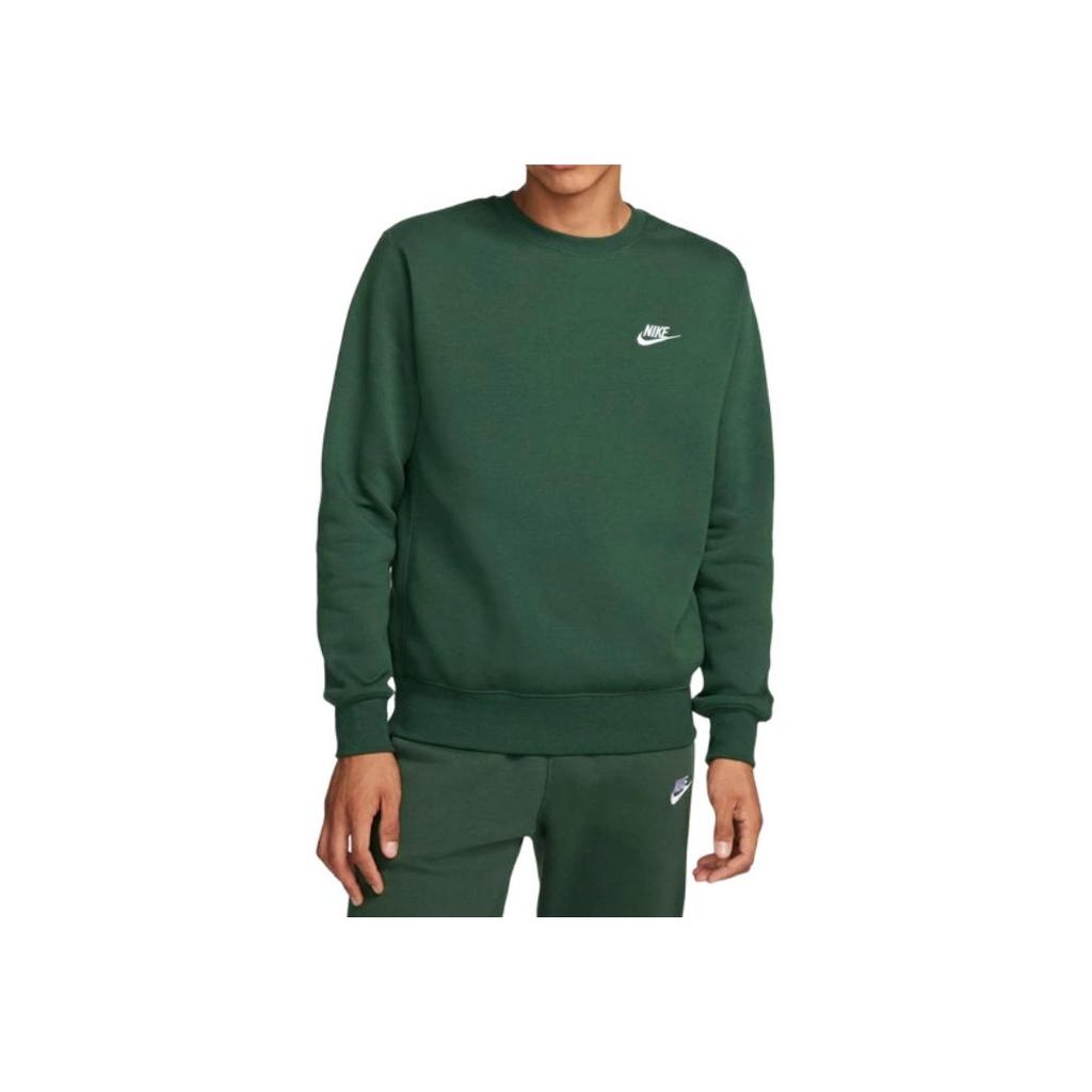 Nike Embroidered Letter Crewneck Pullover Sport Long Sleeve Sweatshirt Men Sweatshirt Green BV2663-323