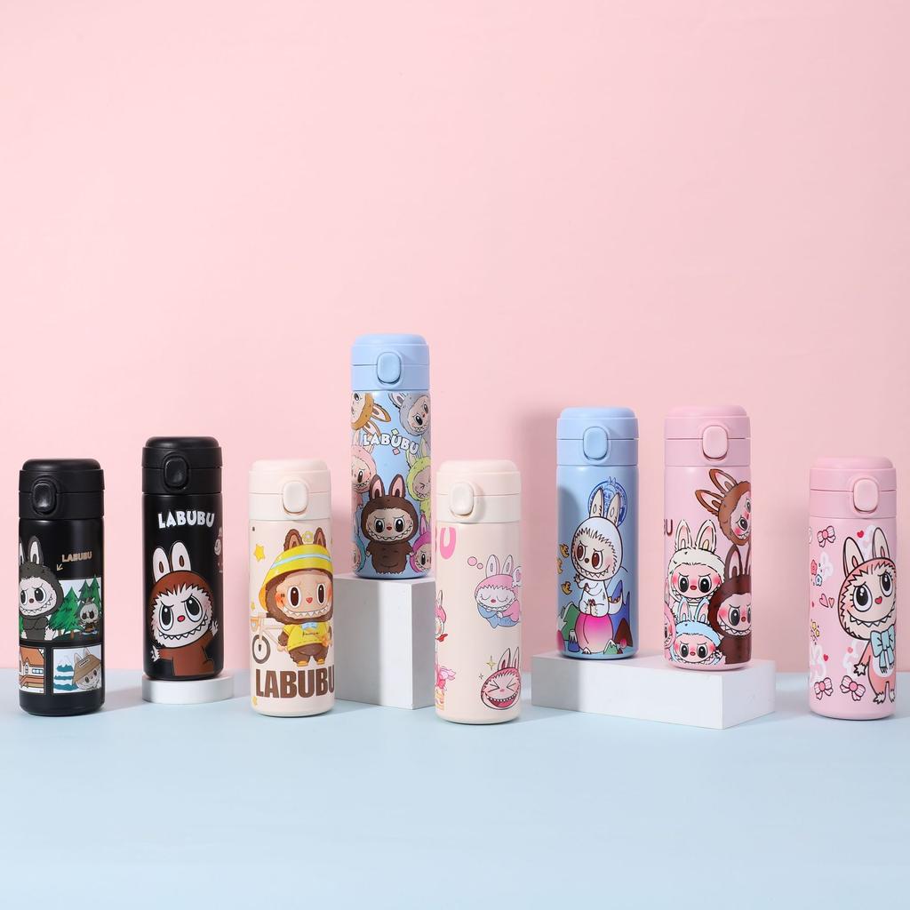 Cartoon Pattern Bouncing Cup Car Pea Cup High Value 304 Stainless Steel Vacuum Thermos Cup