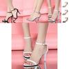 Stylish Women's One Word Ankle Buckle Sandals Featuring Sleek Stiletto Heels