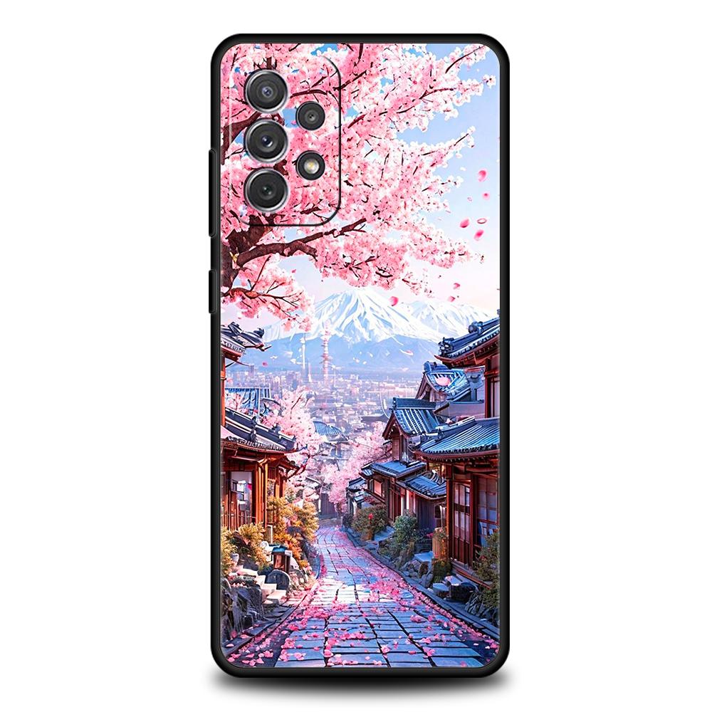 Case For Samsung A15 A13 A35 A55 A51 A71 A41 A31 A21S A03S A05 A17 A23 A25 A33 A53 A73 5G A07 4G Cover Landscape Japan Series