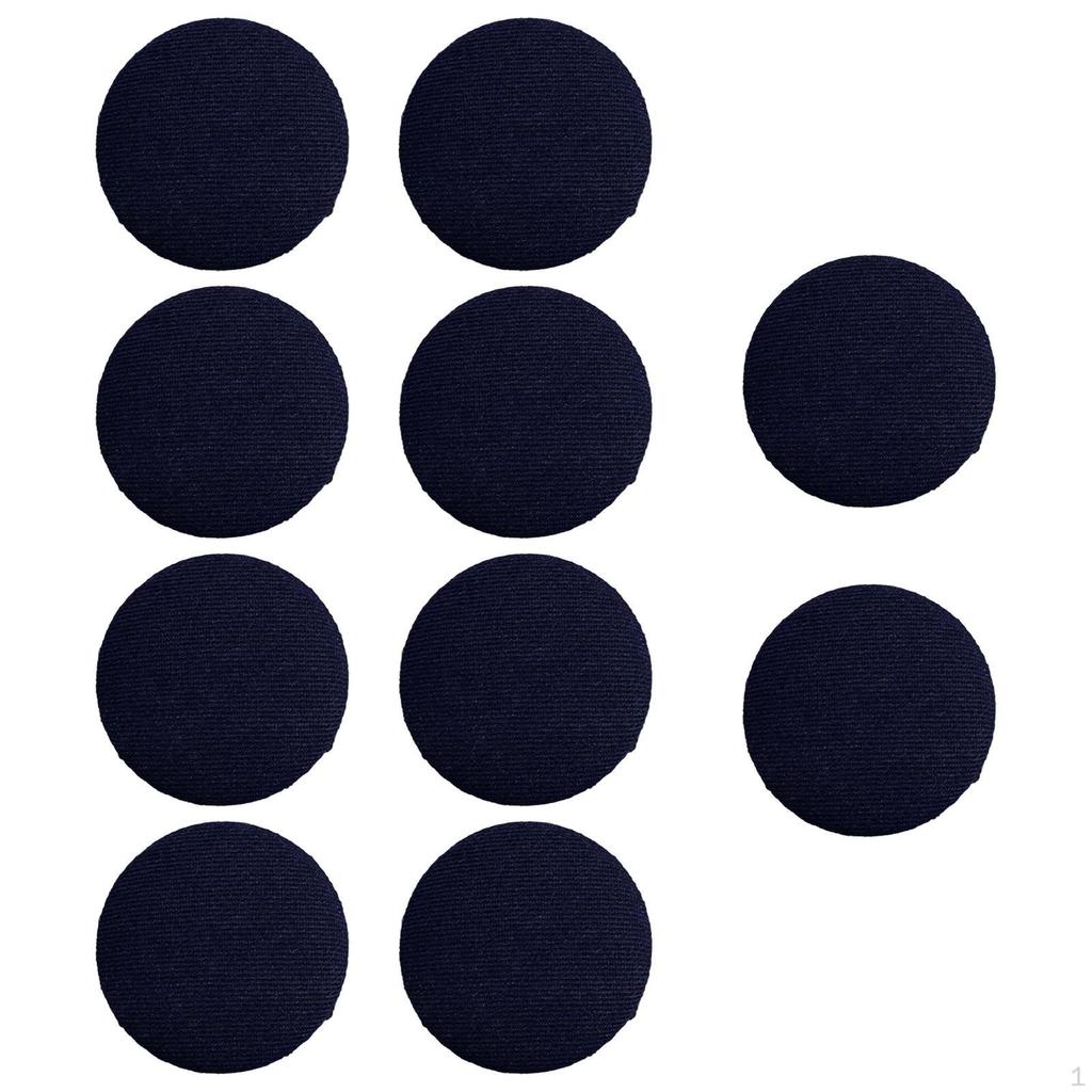 10 Stück mit Stoff überzogene Knöpfe zum Nähen, für Hochzeiten, Basteln, 23 mm Schaft, flache Rückseite für Taschen