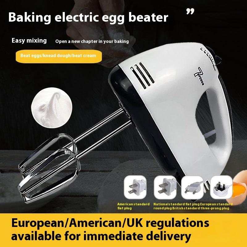 Handheld Electric Egg Beater, Household Automatic Mixer, Handheld Food Cake Bread Baking Dough Mixer, 7-Speed Cream Blender