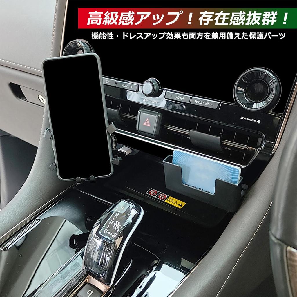 Temiry Toyota Alphard 40 Series Air Conditioner Vent Smartphone Holder with Case Center Air Conditioner Vent Case with 3D Console Storage Alphard 40