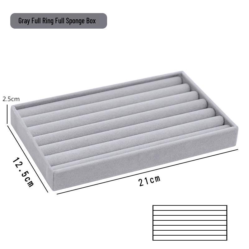 Samt-Schmuckschatulle für Ringe und Ohrringe - Staubdichte Aufbewahrungs- und Vitrinenschachtel