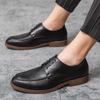 Men's Shoes Men's Korean Version Leather Shoes Lace-up Business Dress Shoes 2025 Spring and Autumn British Cross-leather Shoes
