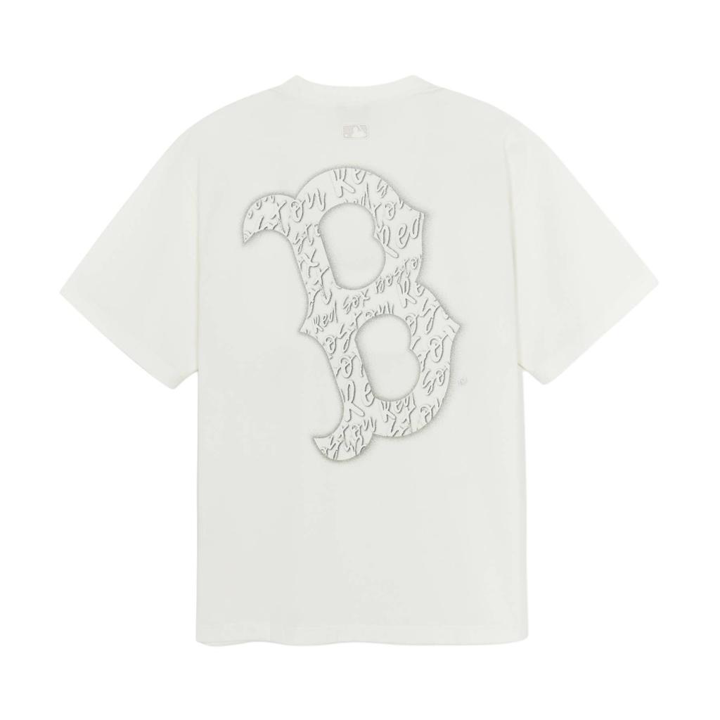 MLB Basic Mega T Shirts Unisex Ivory Crew Neck Moderate Straight Fit 3ATSB0654-43IVS