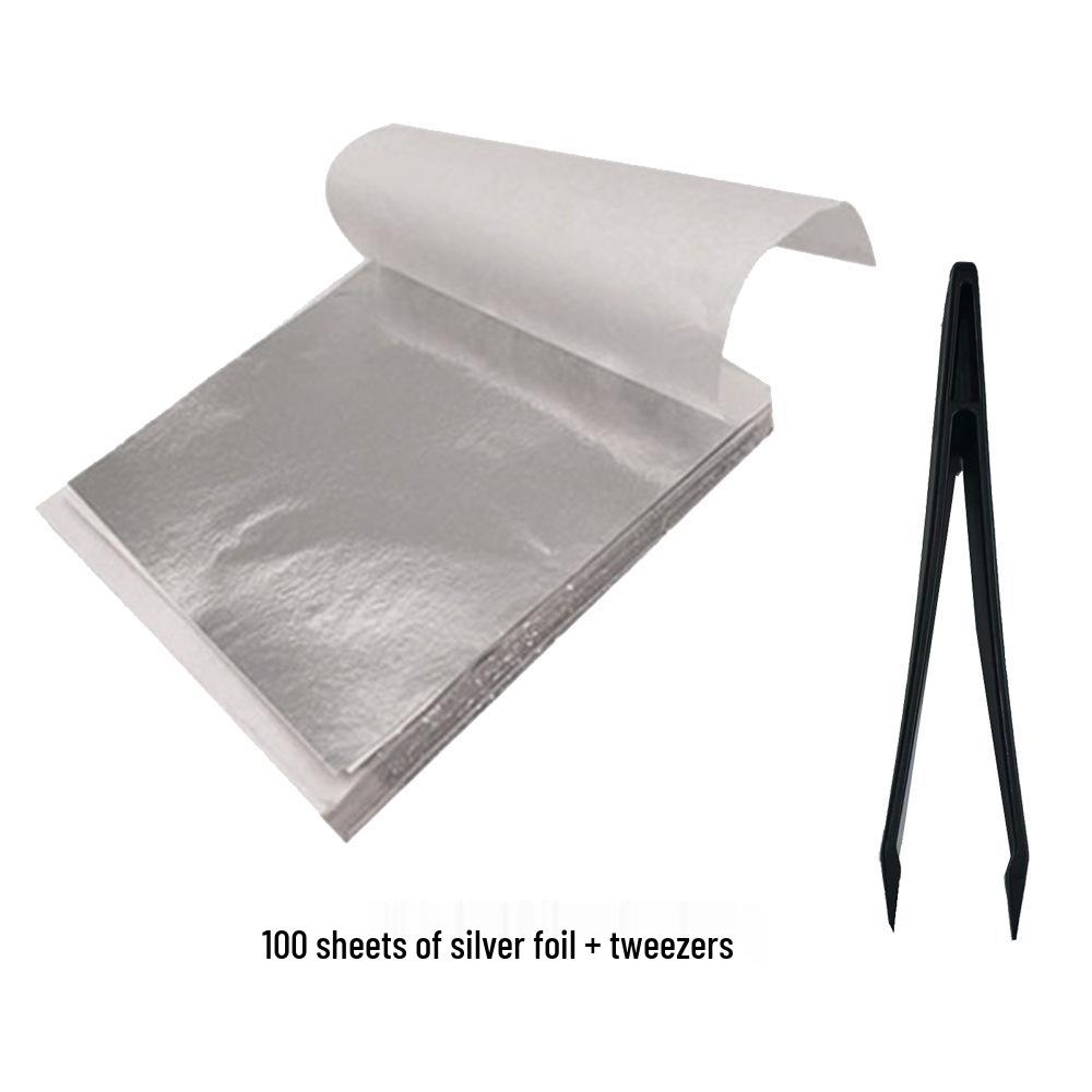 Taiwan Three-Color Imitation Gold Leaf: DIY Colored Foil Epoxy K Gold, Silver, Rose Gold Sheets (90-150/Pack)