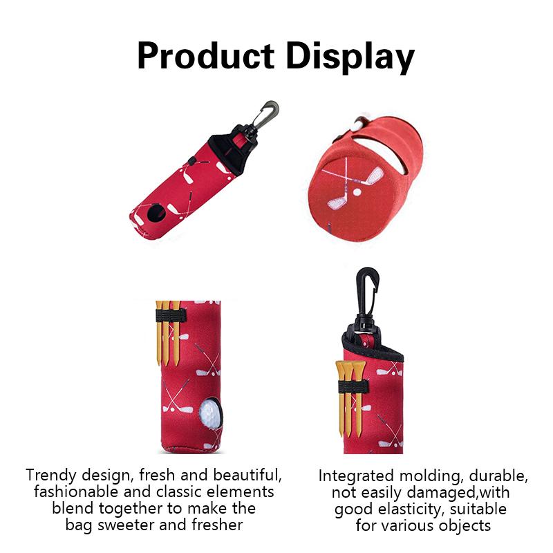 Golf Ball Waist Bag Portable Golf Ball Bags Holder Storage Bag Pouch Golf Ball Waist Mini Golf Ball Container Can Hold 3 Balls