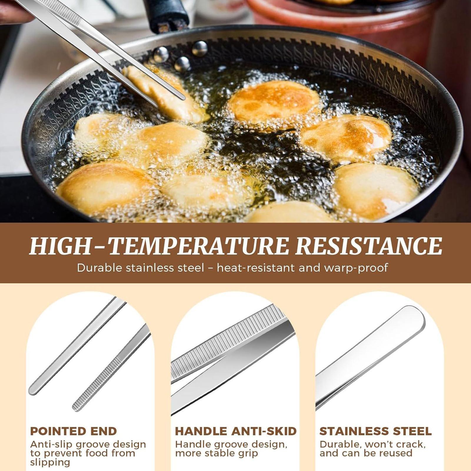 

Kitchen Tweezer Tongs Non-Slip 12-Inch Handle Utensils Stainless Steel Tweezer Tongs For Cooking For Serving Food BBQ Grilling China Mainland