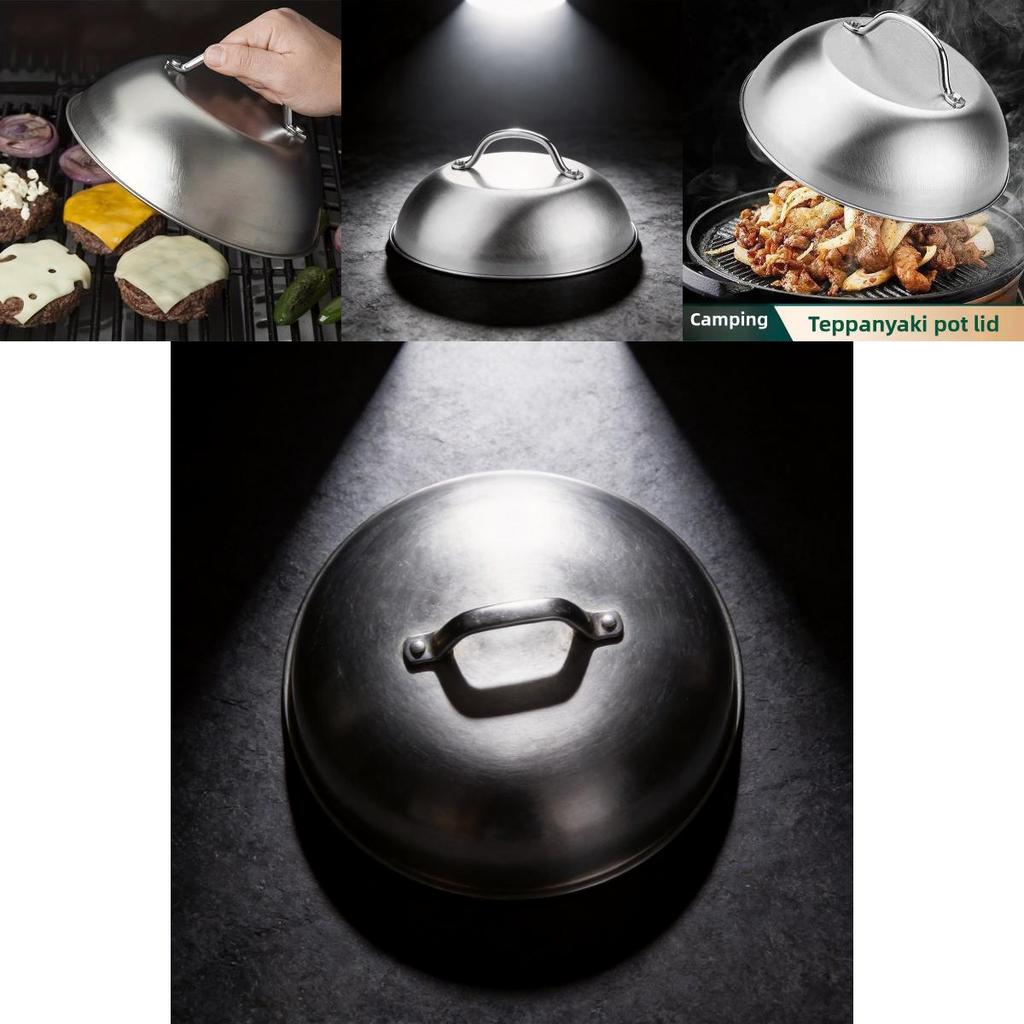 Stainless Steel Grill Cover For Steak And Burgers With Heat Resistant Design For Home And Outdoor Cooking