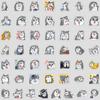 50 Cartoon Husky Emoticon Pack Doodle Stickers Creative Animal Stickers Water Cup Computer Waterproof Decorative Stickers