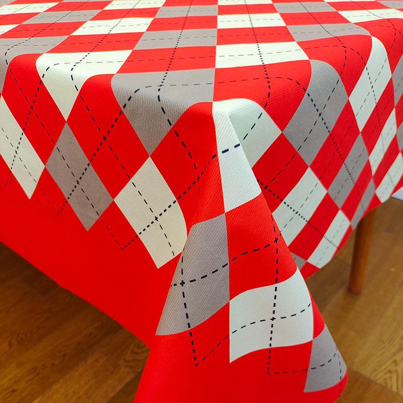 Wedding Tablecloth Red Festive Wedding Arrangement Decoration Engagement Banquet Table Coffee Table Dining Table Cloth Worship Hall Happy Tablecloth