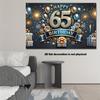 2D Flat Surface 1 Elegant 65th Birthday Banner Background Fabric Suitable for Party Decoration