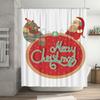 TU Festive Christmas Shower CurtainHoliday Bathroom DecorSanta Claus DesignWaterproof FabricHoliday HomeXmas GiftFestive StyleUn