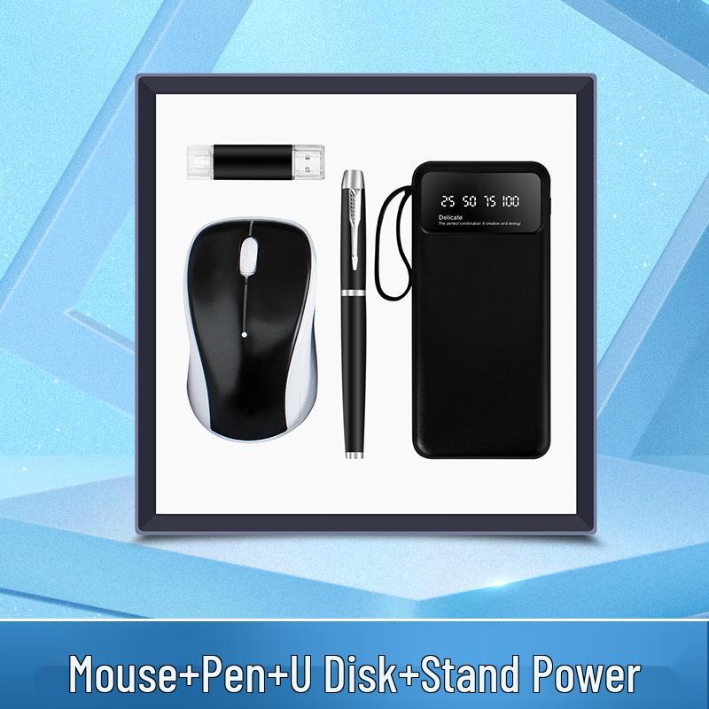 Custom Office Gift Set: Keyboard, Mouse & Desk Mat for Business Events Gift Box and Bag