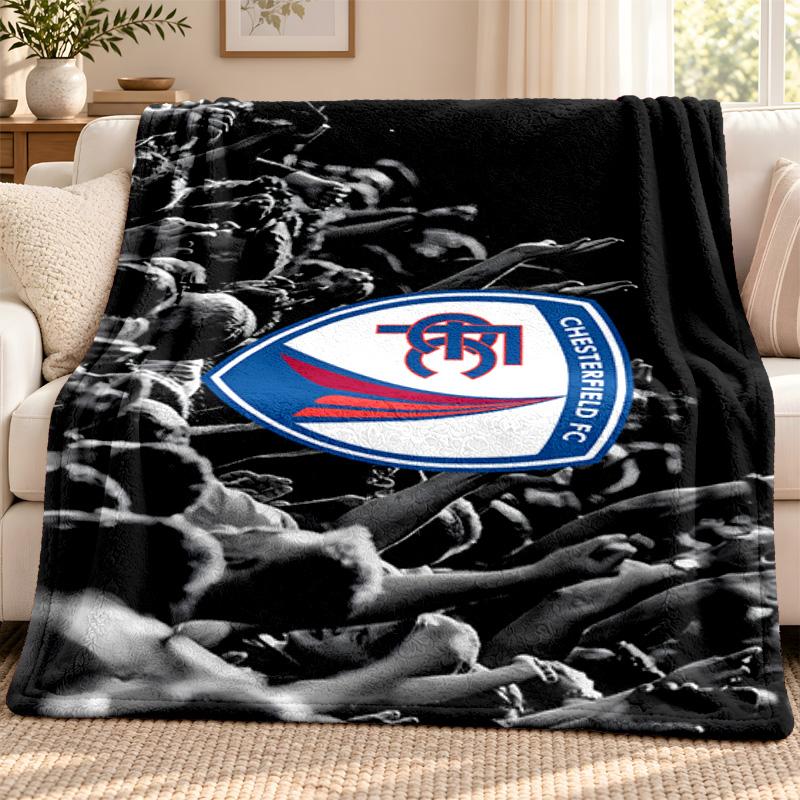 Chesterfield F.C blanket Flannel Blanket Soft Cozy Plush Throw for Sofa Bed Lightweight Home Decoration Outdoor camping