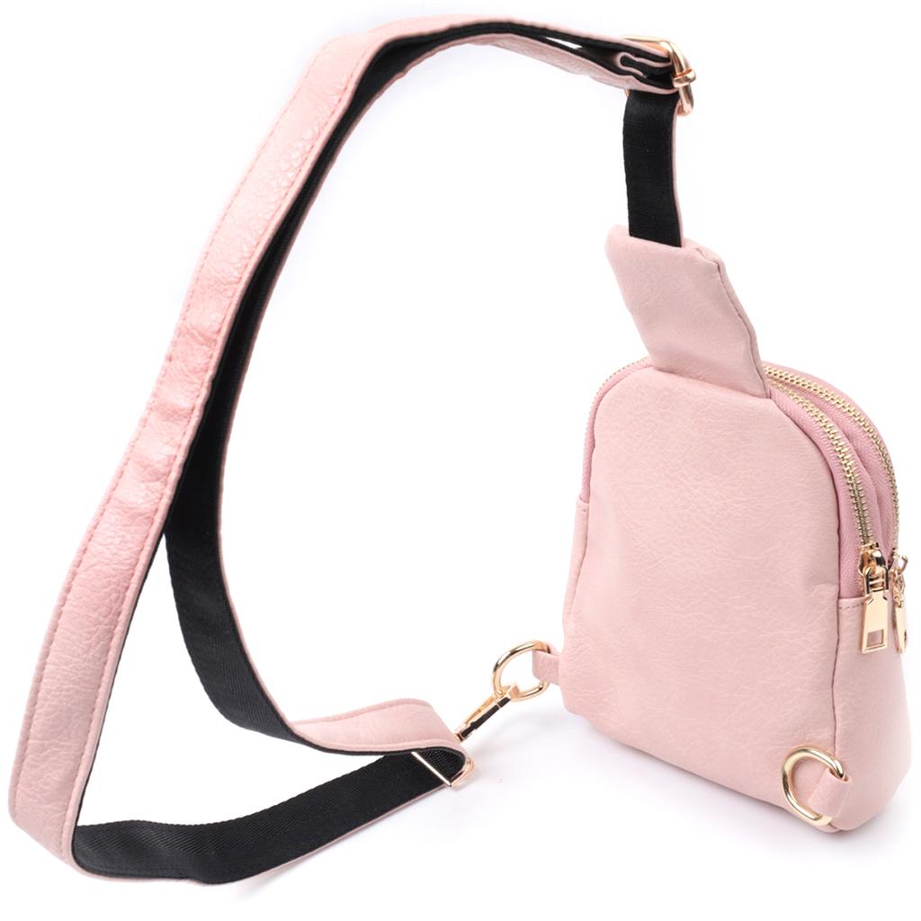 Kleine Damen-Umhängetasche aus Öko-Leder VINTAGE Bag 22782 Pink