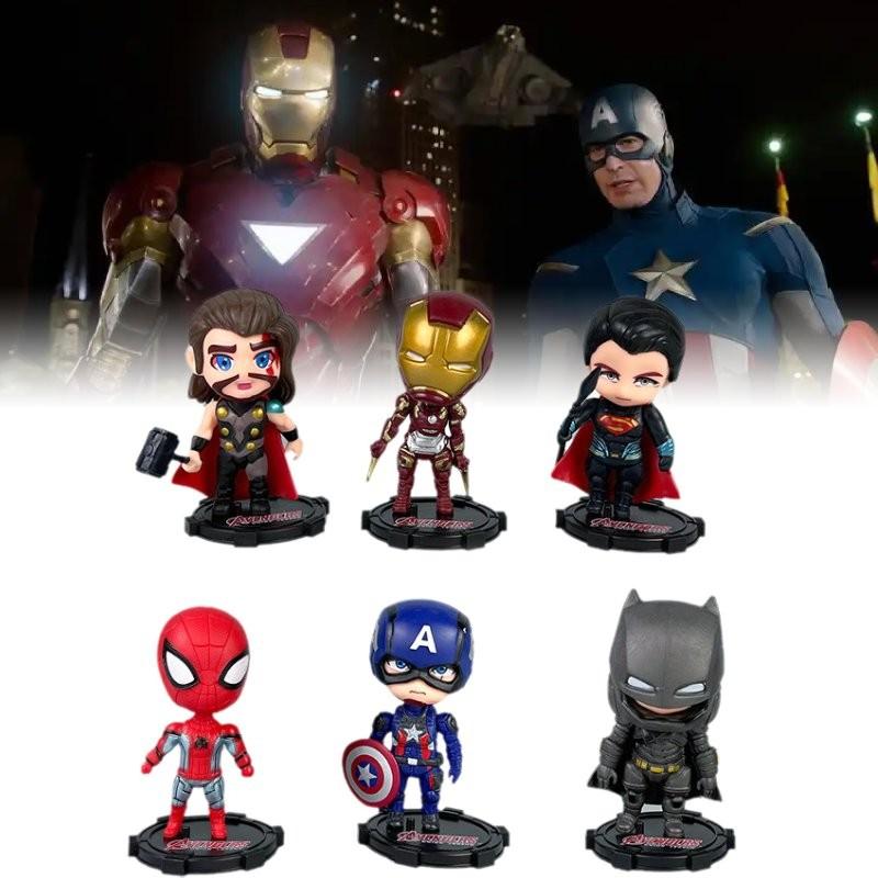 The Avengers 6pcs Justice League Character Pvc Toy Doll Model Gifts Christmas