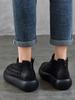 Johnature Retro Handmade Woven Genuine Leather Ankle Boots Women's Platform Shoes