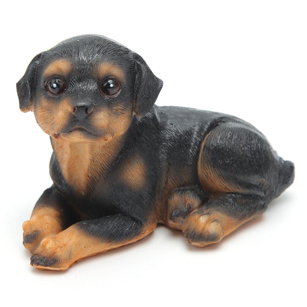 4PcsCelsiusSet   Cute Puppy Dog Statue Sculpture Ornaments Resin Craftwork Home Courtyard Garden Decoration