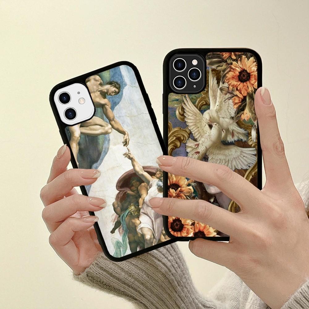 Renaissance Art Phone Case Silicone PC+TPU For For iPhone 11 12 13 14 15 16 Plus Pro Max Cover