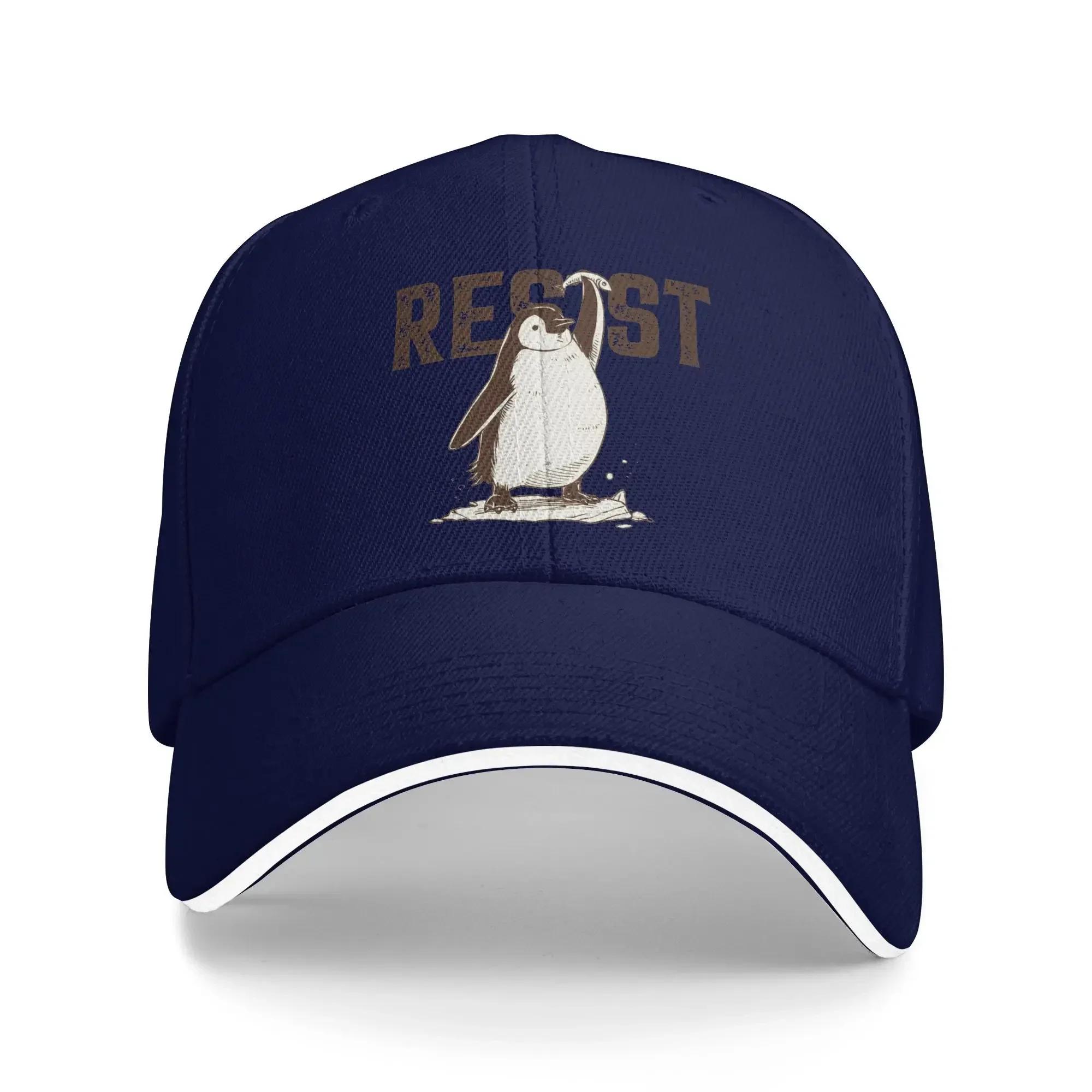 

Resist Penguin Sun Baseball Cap Summer yk Retro Trucker Hat For UnisexTeens Hunting Camping Baseball Caps One Size