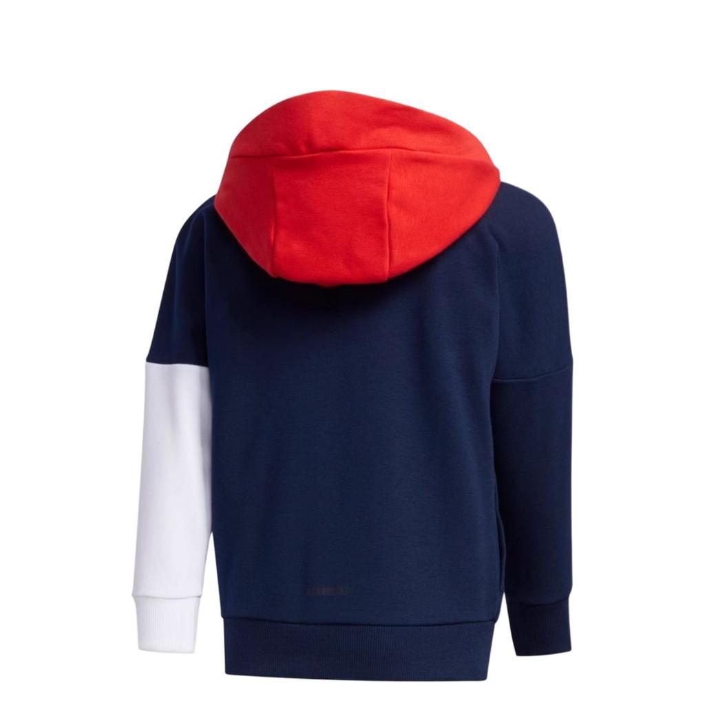 adidas Jacket Casual Fleece Lined Hooded Sports Blue Children Aged 3 7 Years Old FM9700