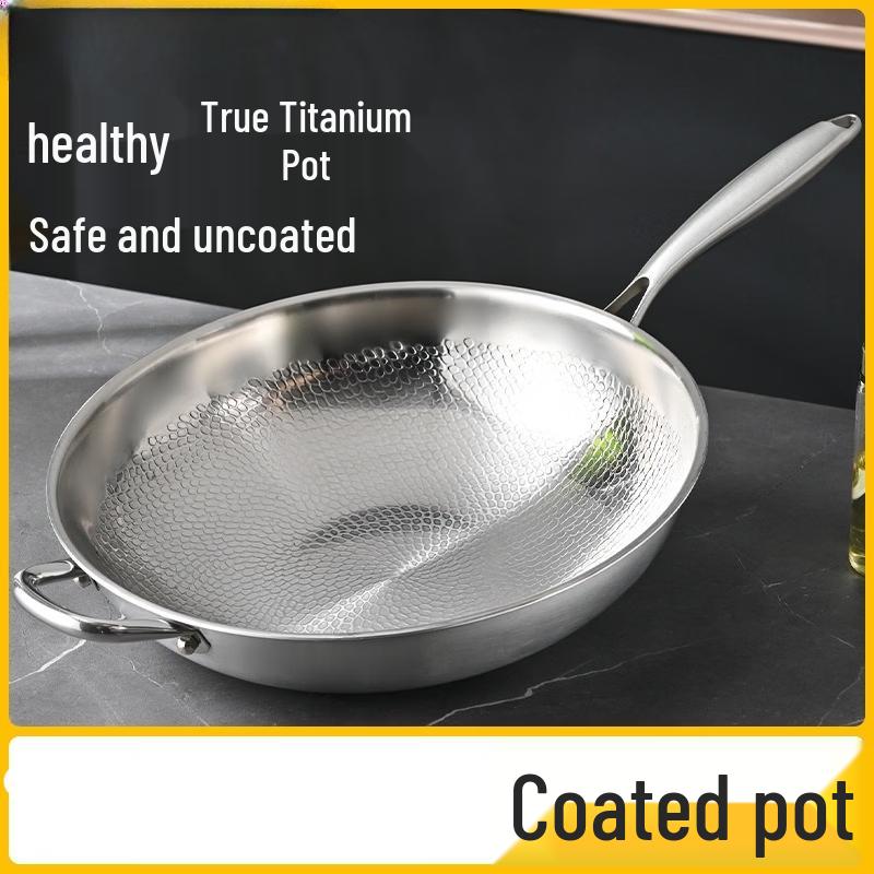 Zhuchuangjingpin 26cm Non-stick Flat Bottom Wok with Lid